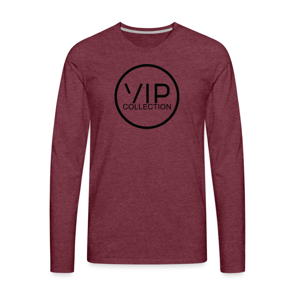 VIP Black Label Long Sleeve T-Shirt - heather burgundy