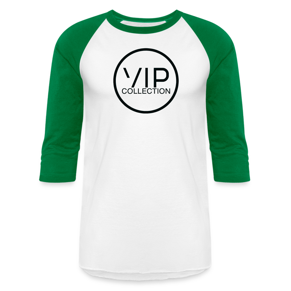 VIP Black Label 3/4 Baseball T-Shirt - white/kelly green