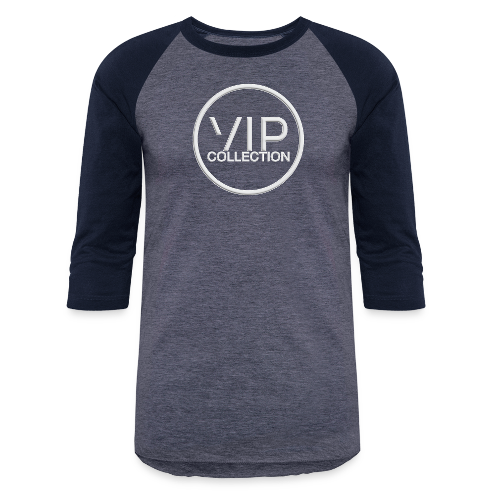VIP White Label 3/4 Baseball T-Shirt - heather blue/navy