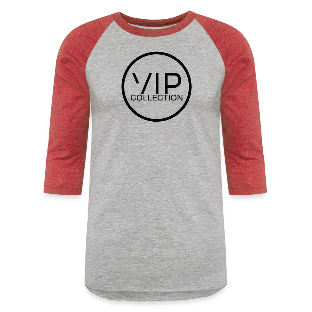 VIP Black Label 3/4 Baseball T-Shirt - heather gray/red