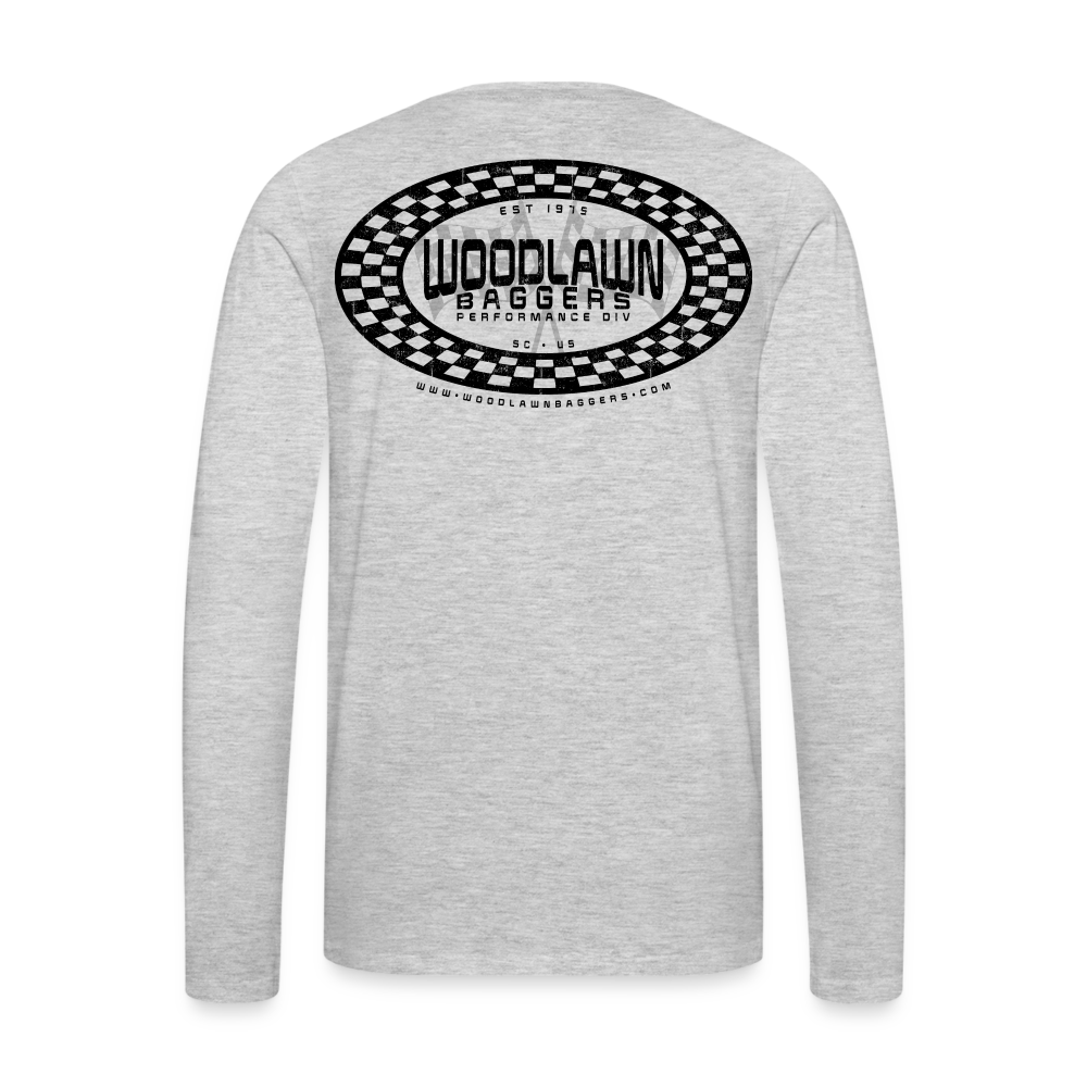 Woodlawn Black Label Oval Long Sleeve T-Shirt - heather gray