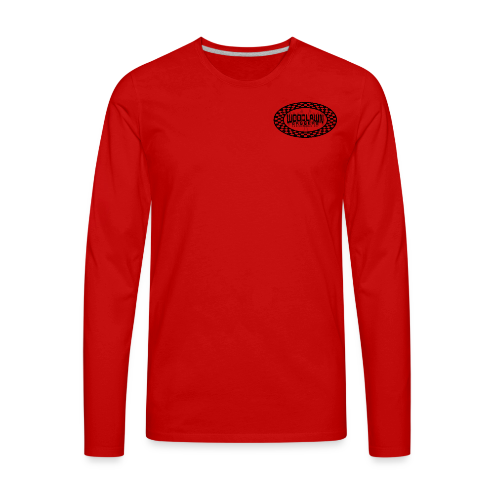 Woodlawn Black Label Oval Long Sleeve T-Shirt - red
