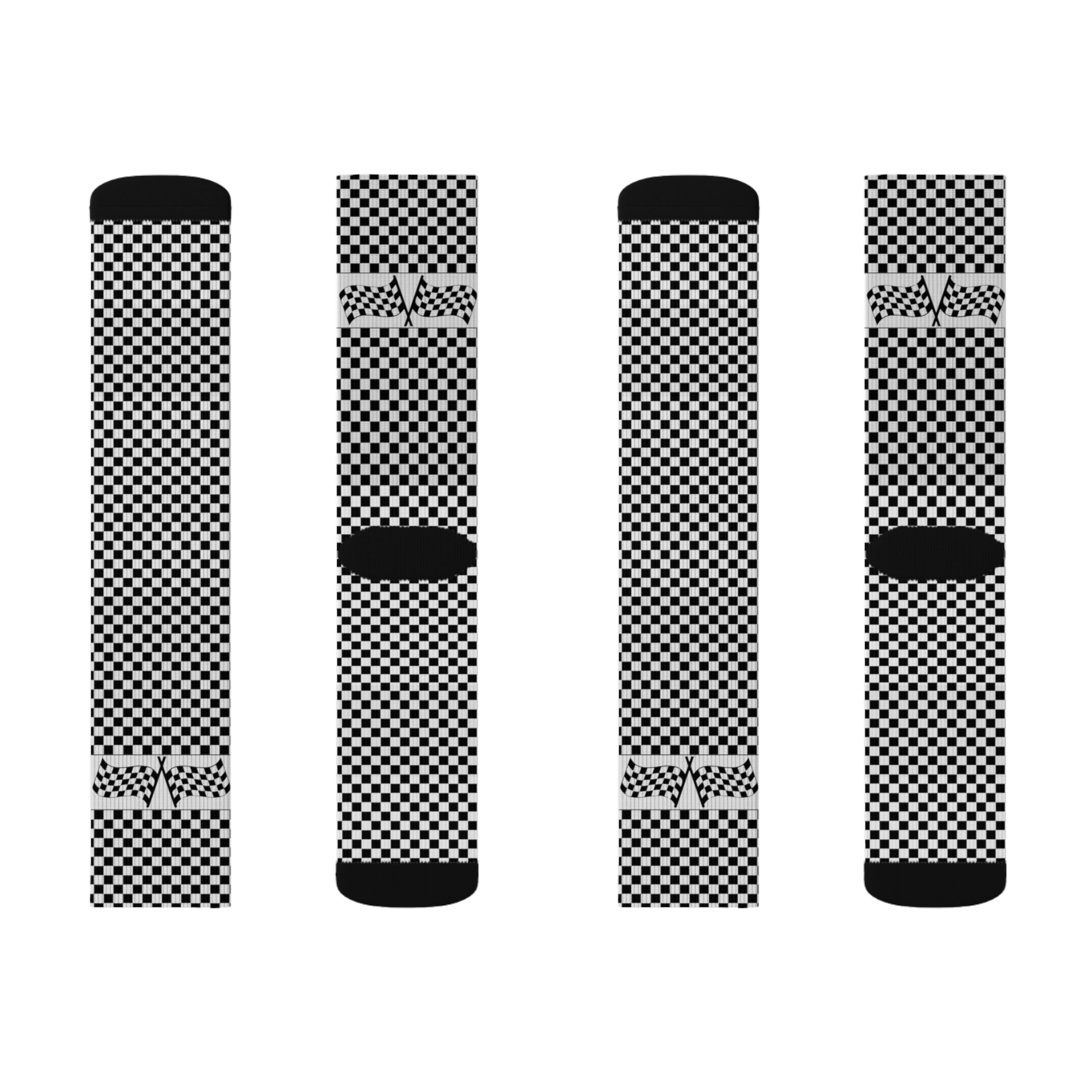 woodlawn checkered socks w/flag only