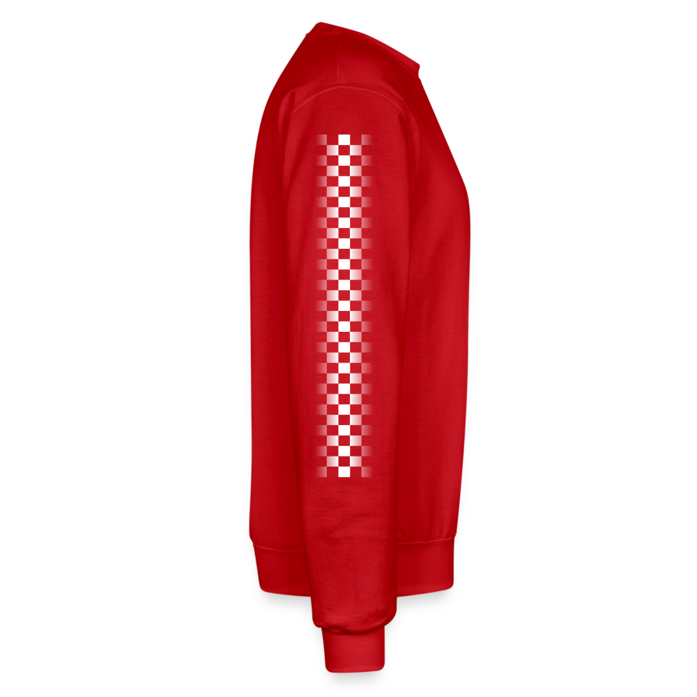 Branded & Checkered Crew - Scarlet