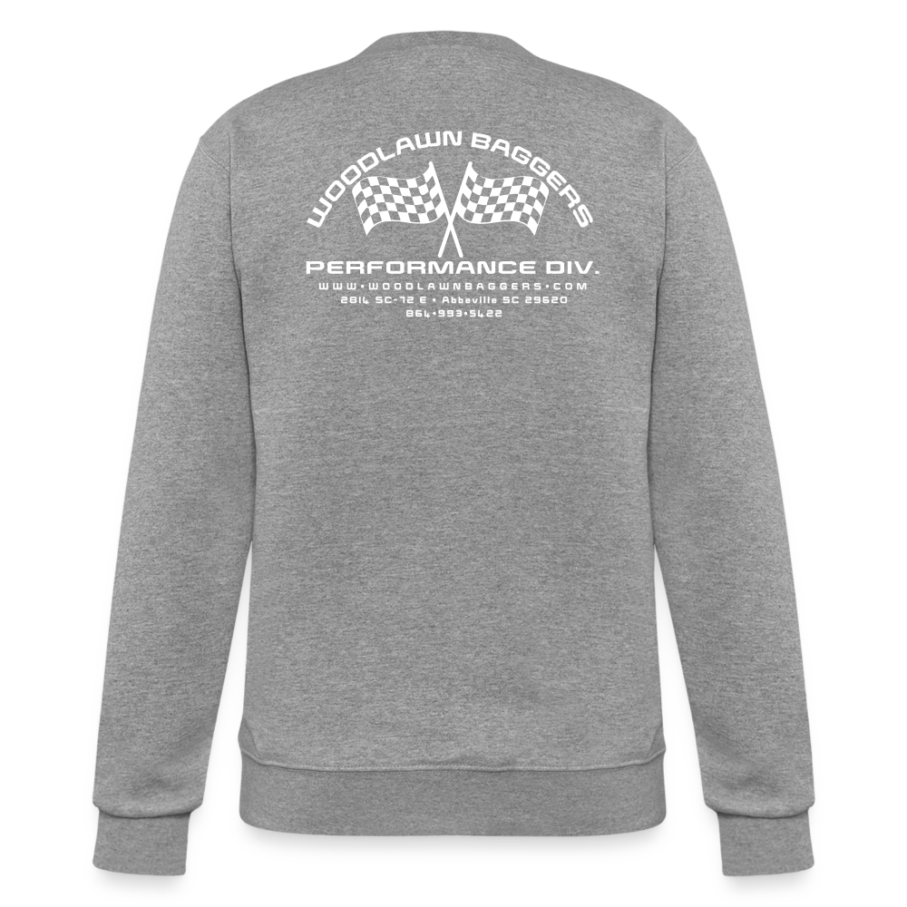 Branded & Checkered Crew - heather gray