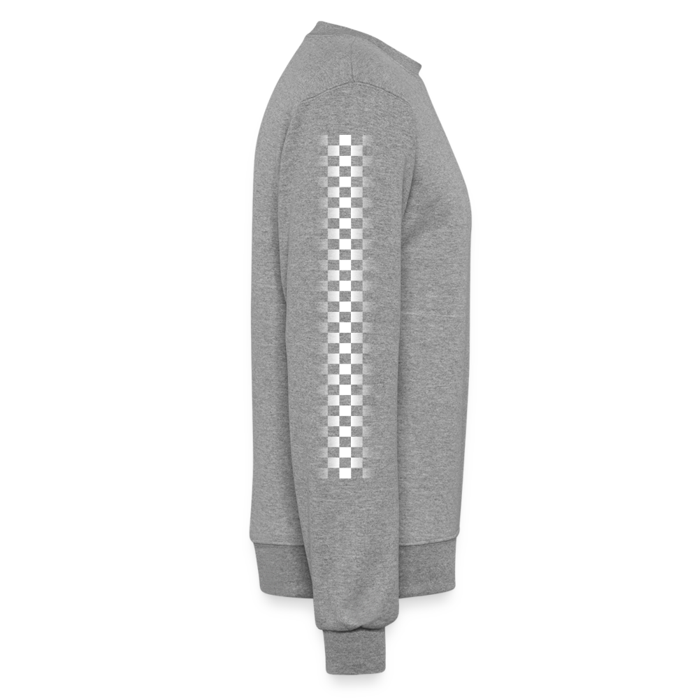 Branded & Checkered Crew - heather gray