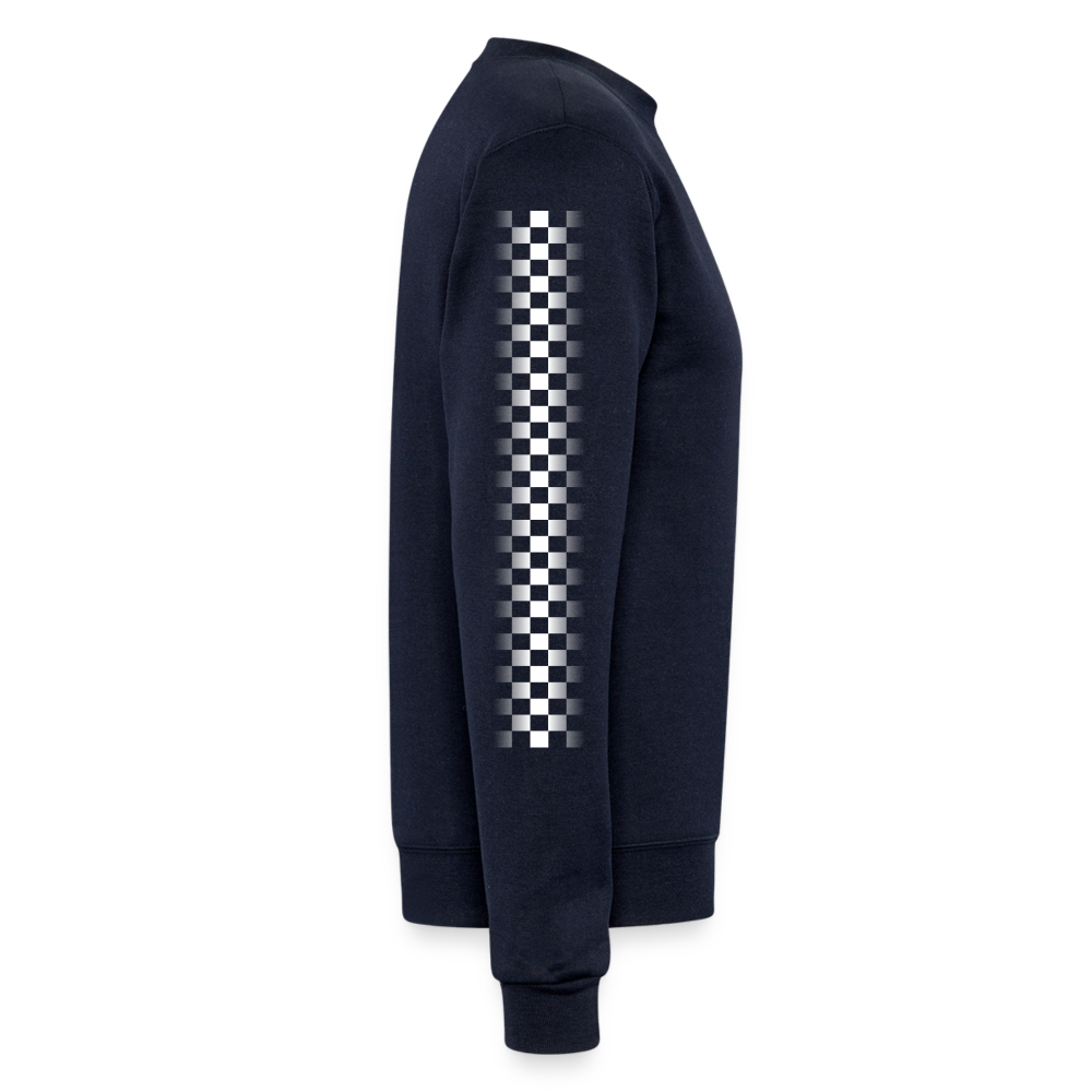 Branded & Checkered Crew - navy