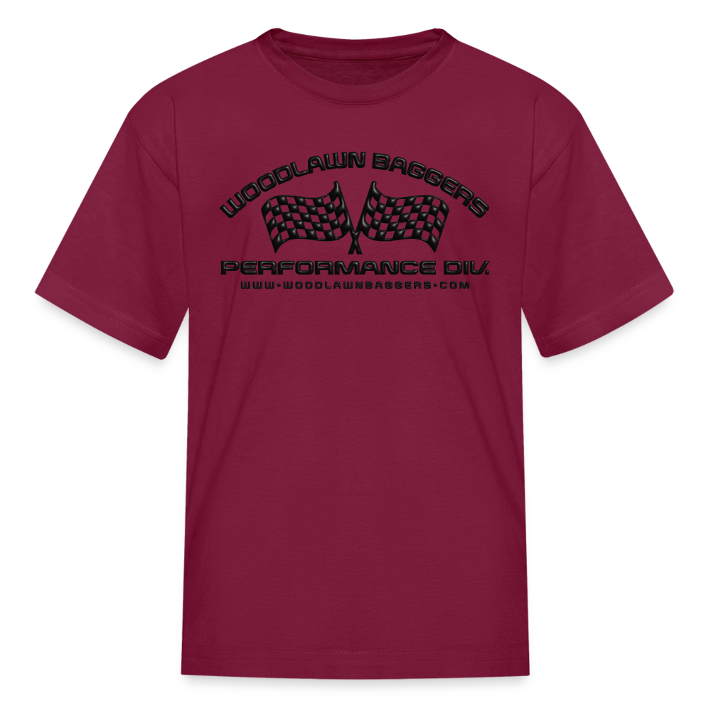 WBPD • Kids' Flag T-Shirt (black logo) - burgundy