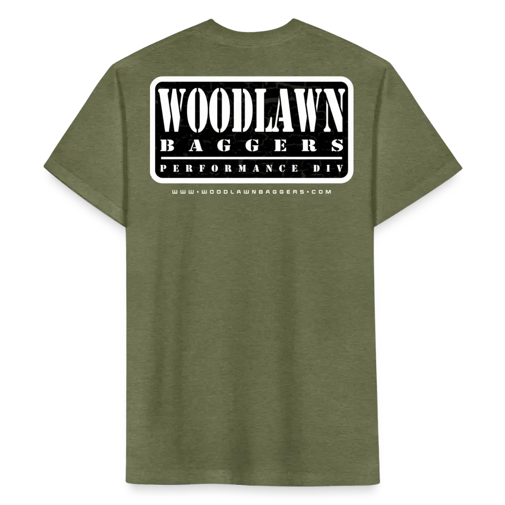 Woodlawn Patch T-Shirt - White w/black background