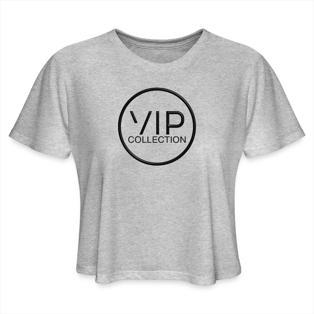 VIP Black Label Women's Cropped T-Shirt - heather gray