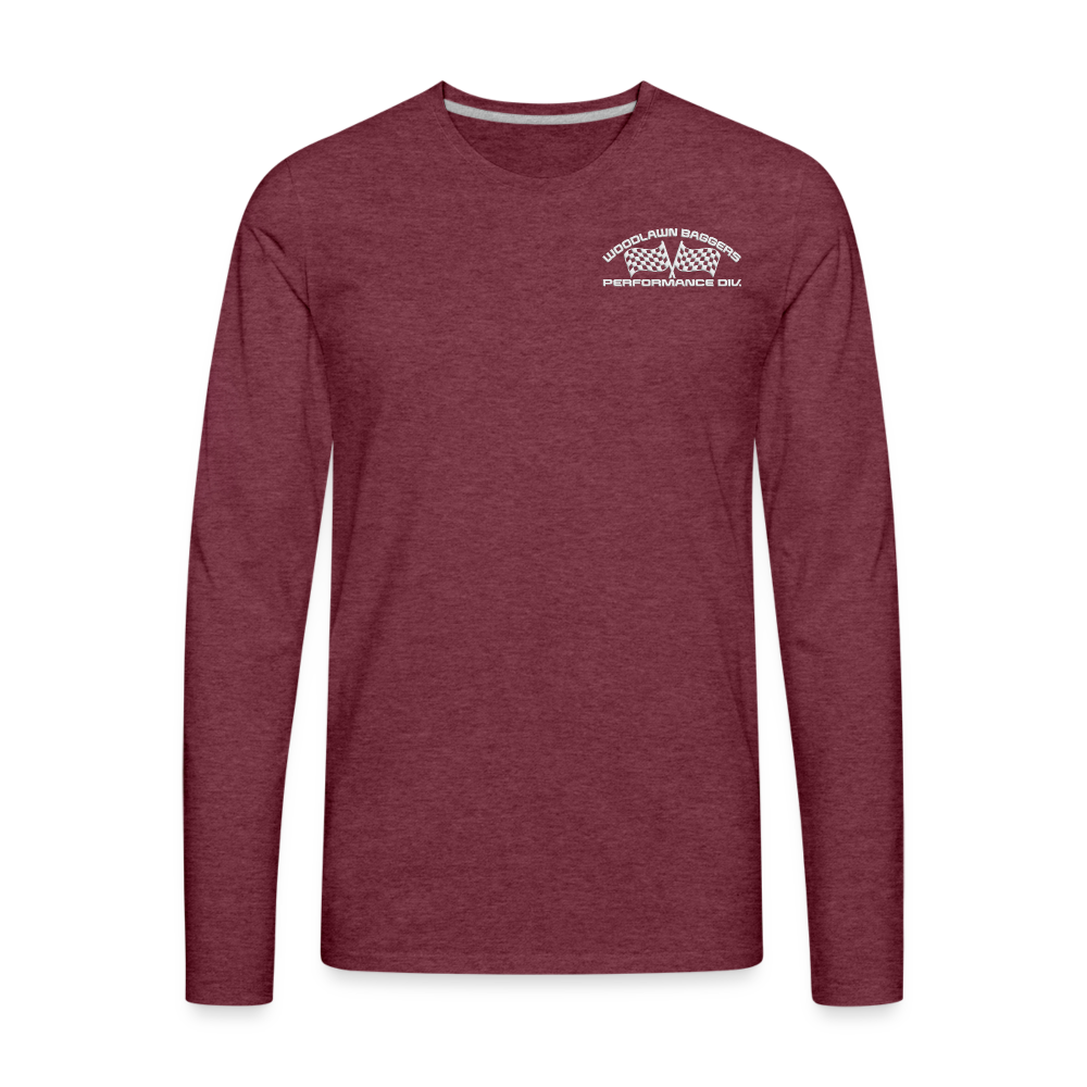 Woodlawn White Label Long Sleeve T-Shirt - heather burgundy