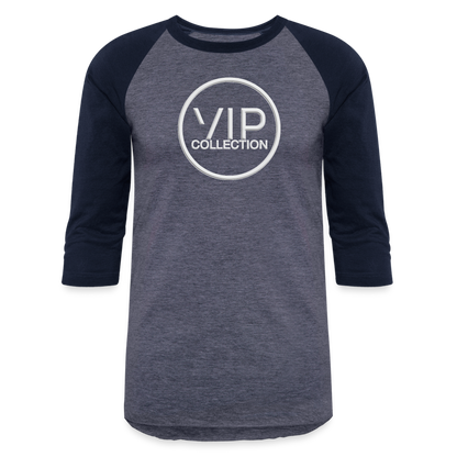 VIP White Label 3/4 Baseball T-Shirt - heather blue/navy