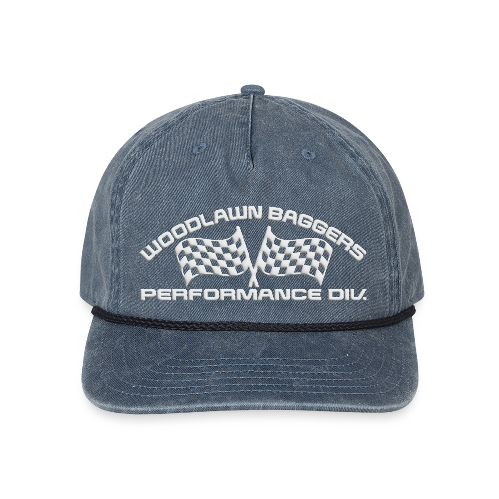 Woodlawn White Label Vintage Washed Rope Hat - washed navy