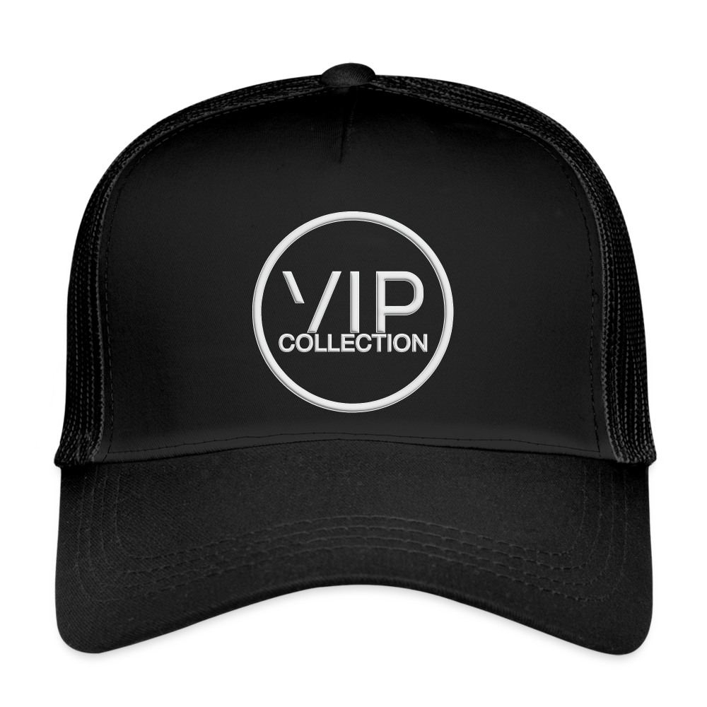 VIP White Label Trucker Hat - black/black