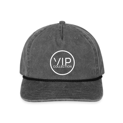 VIP White Label Vintage Washed Rope Hat - washed black