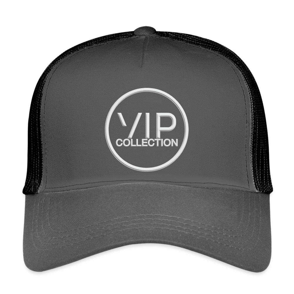 VIP White Label Trucker Hat - smoke grey/black