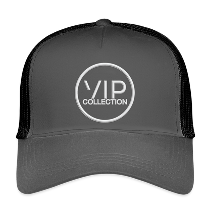 VIP White Label Trucker Hat - smoke grey/black