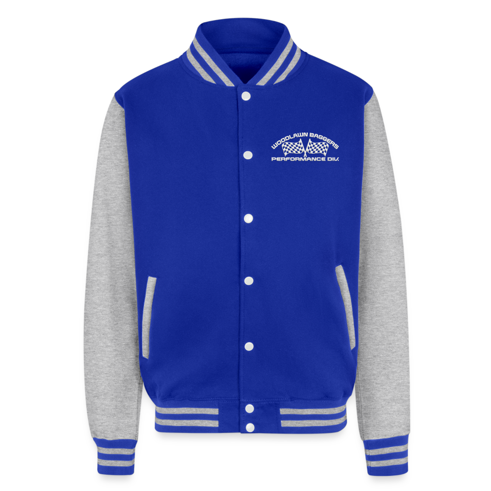 Woodlawn White Label Letterman Jacket - royal/heather grey