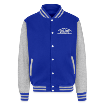 Woodlawn White Label Letterman Jacket - royal/heather grey