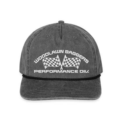 Woodlawn White Label Vintage Washed Rope Hat - washed black