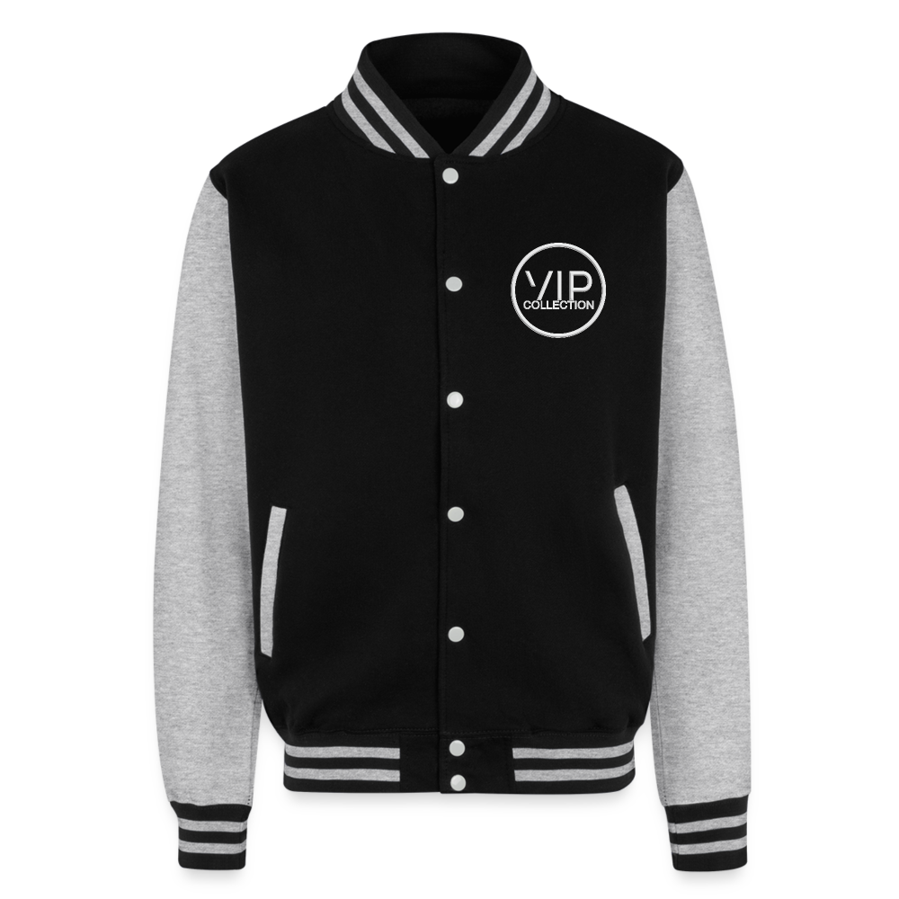 VIP White Label Letterman Jacket - black/heather grey