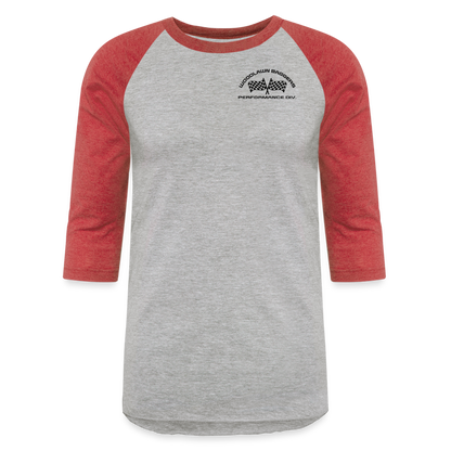 Woodlawn Black Label 3/4 Baseball T-Shirt - heather gray/red