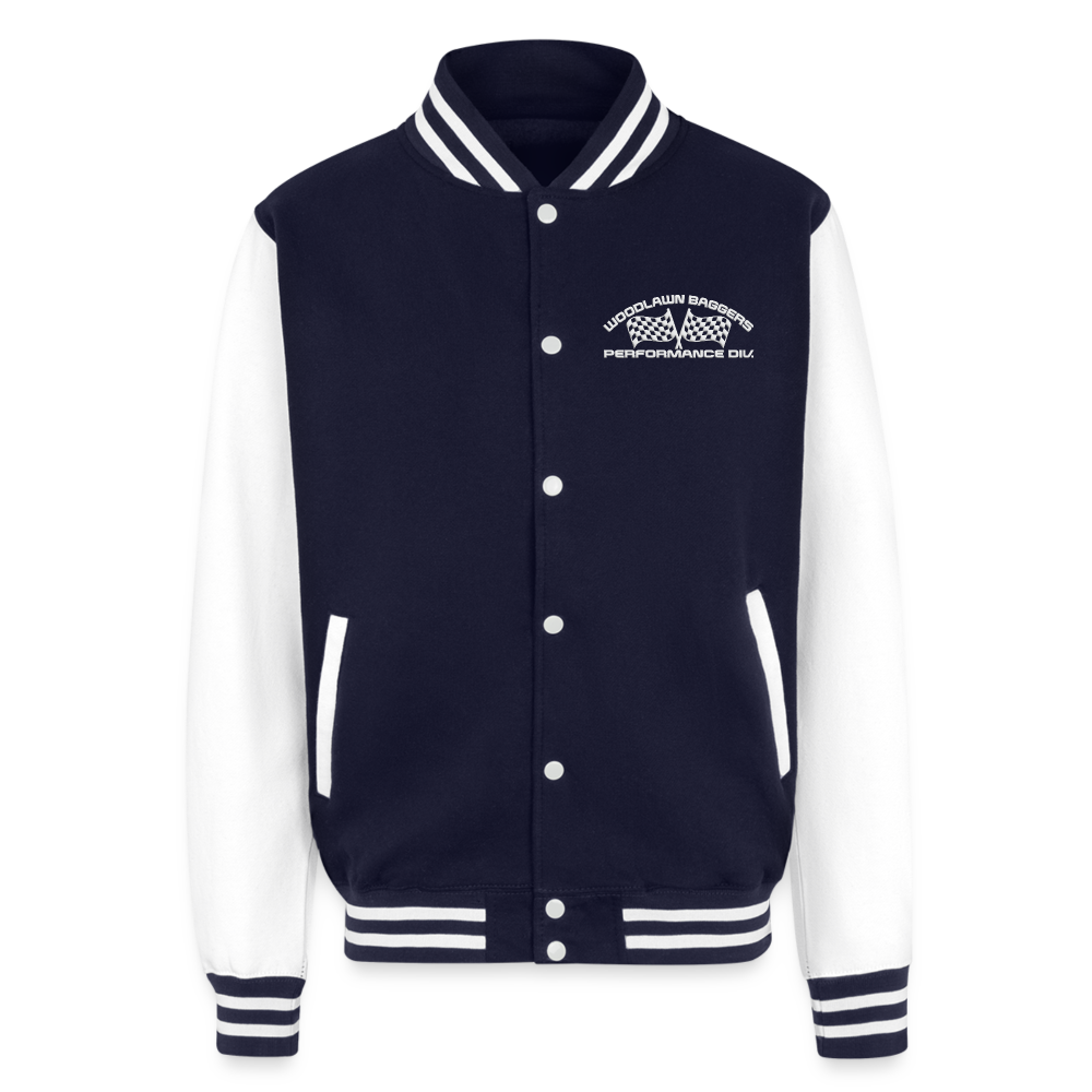 Woodlawn White Label Letterman Jacket - navy/white