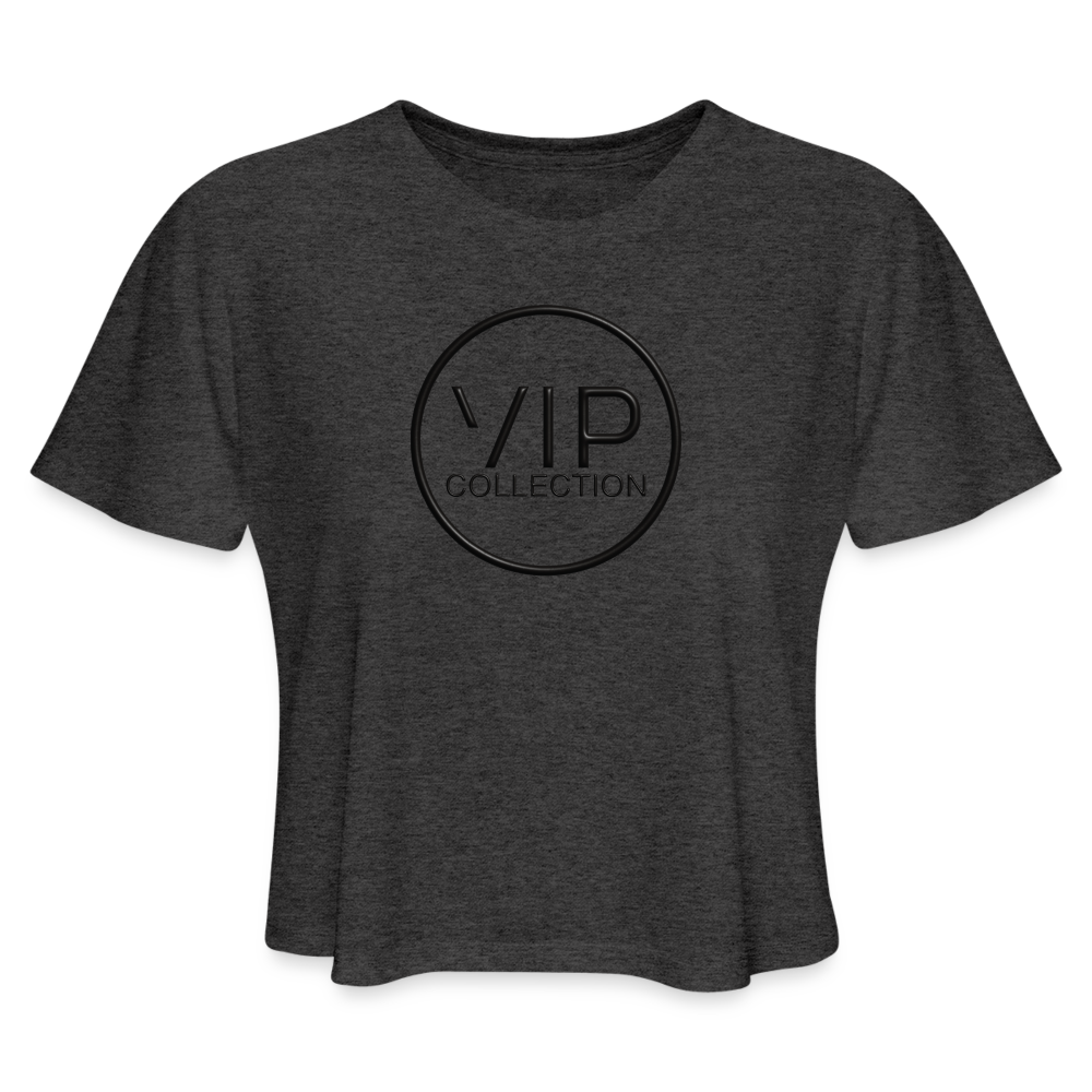 VIP Black Label Women's Cropped T-Shirt - deep heather