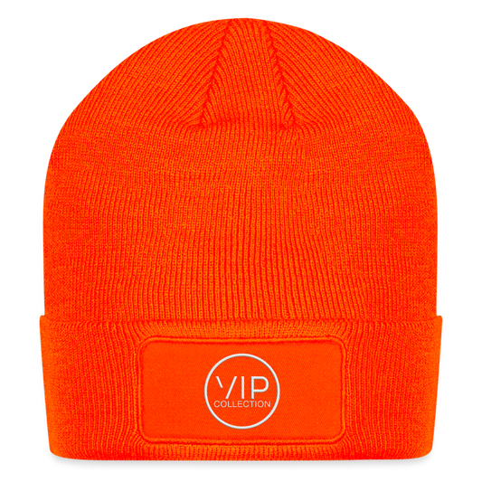 VIP White Label Patch Beanie - neon orange