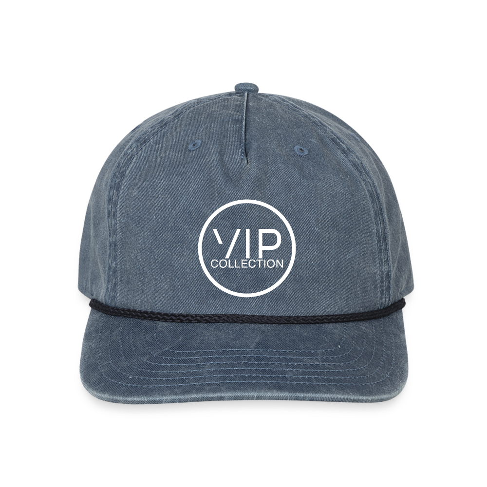 VIP White Label Vintage Washed Rope Hat - washed navy