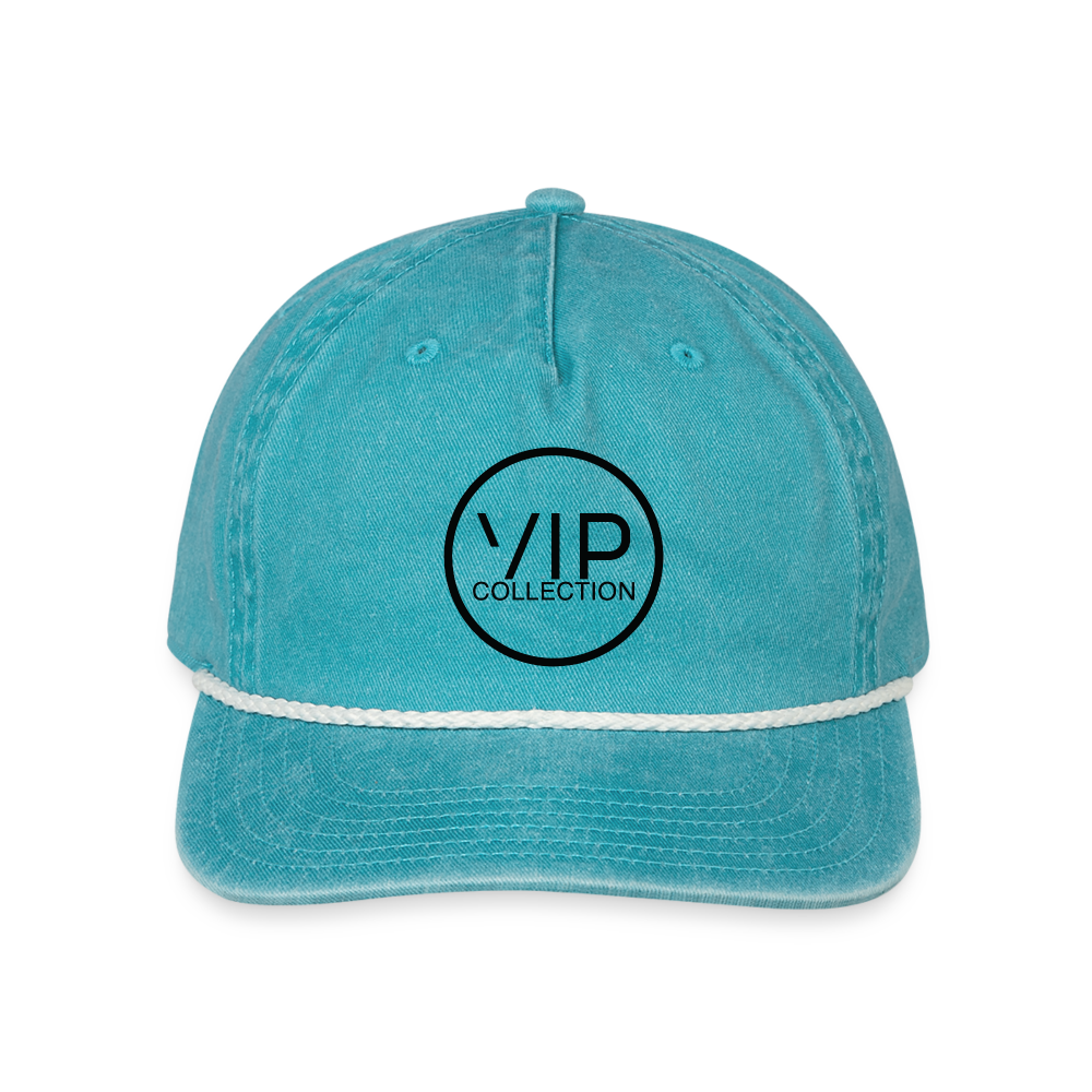 VIP Black Label Vintage Washed Rope Hat - faded turquoise