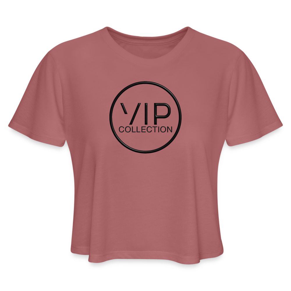 VIP Black Label Women's Cropped T-Shirt - mauve