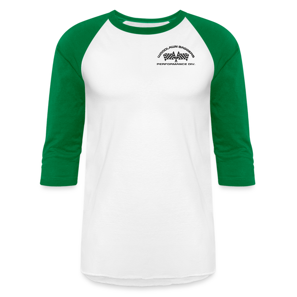 Woodlawn Black Label 3/4 Baseball T-Shirt - white/kelly green