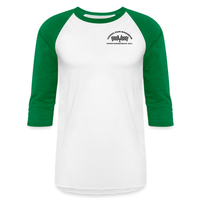 Woodlawn Black Label 3/4 Baseball T-Shirt - white/kelly green