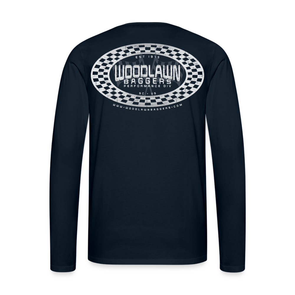 Woodlawn White Label Oval Long Sleeve T-Shirt - deep navy