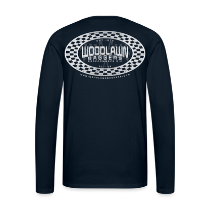 Woodlawn White Label Oval Long Sleeve T-Shirt - deep navy