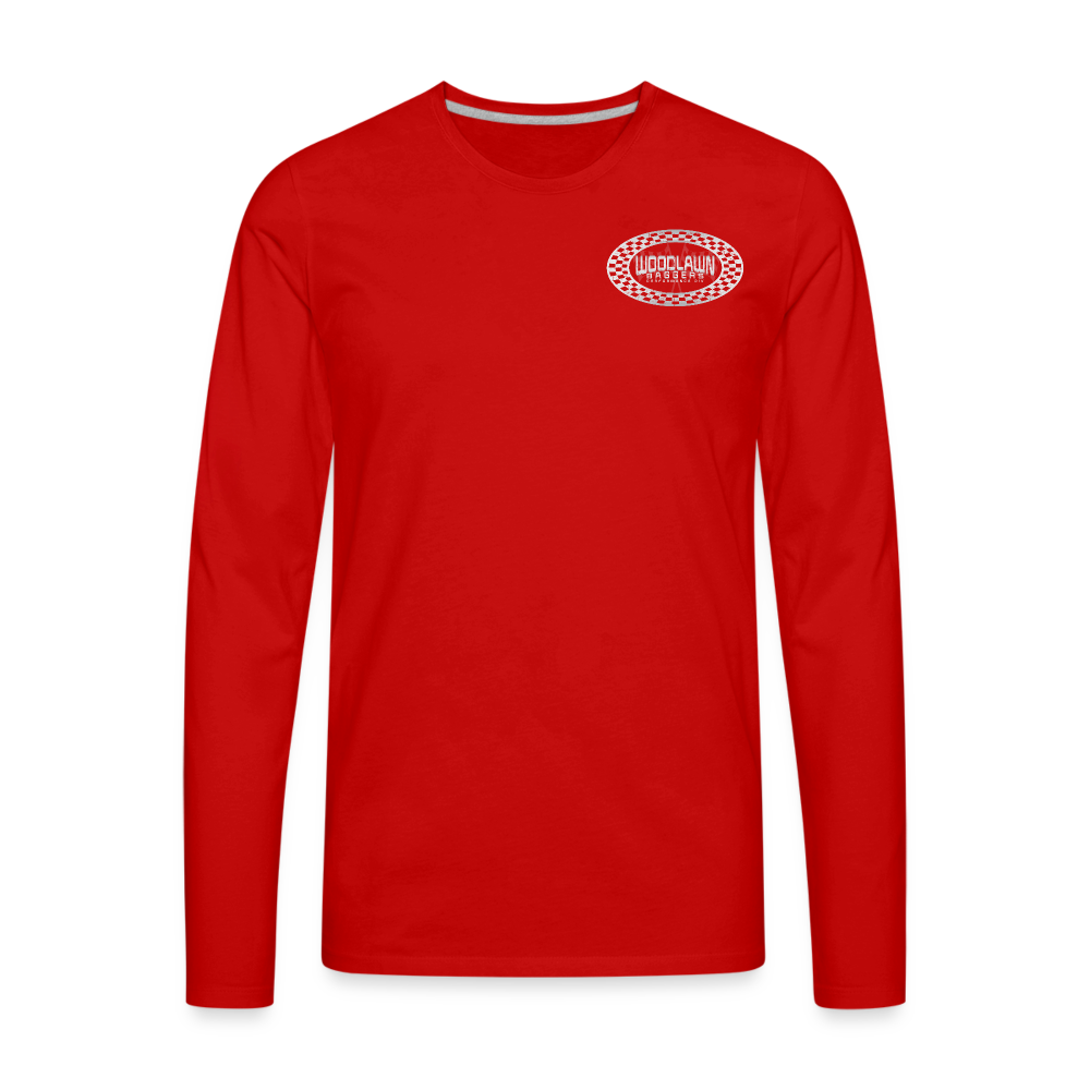 Woodlawn White Label Oval Long Sleeve T-Shirt - red