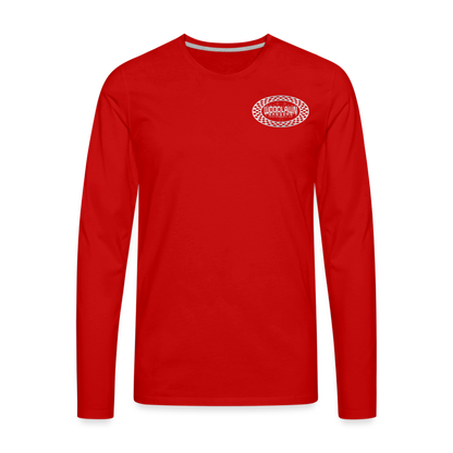 Woodlawn White Label Oval Long Sleeve T-Shirt - red