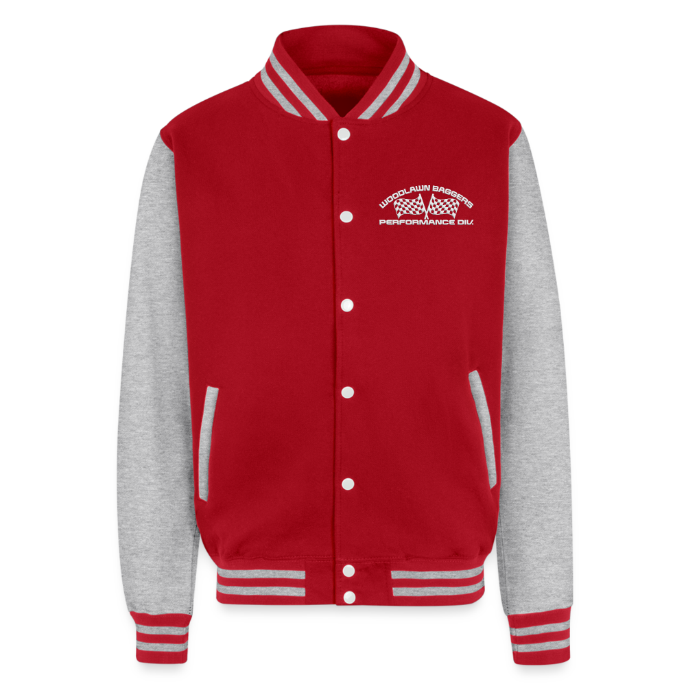 Woodlawn White Label Letterman Jacket - red/heather grey