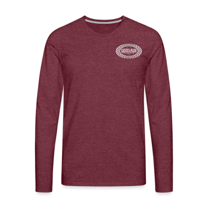 Woodlawn White Label Oval Long Sleeve T-Shirt - heather burgundy