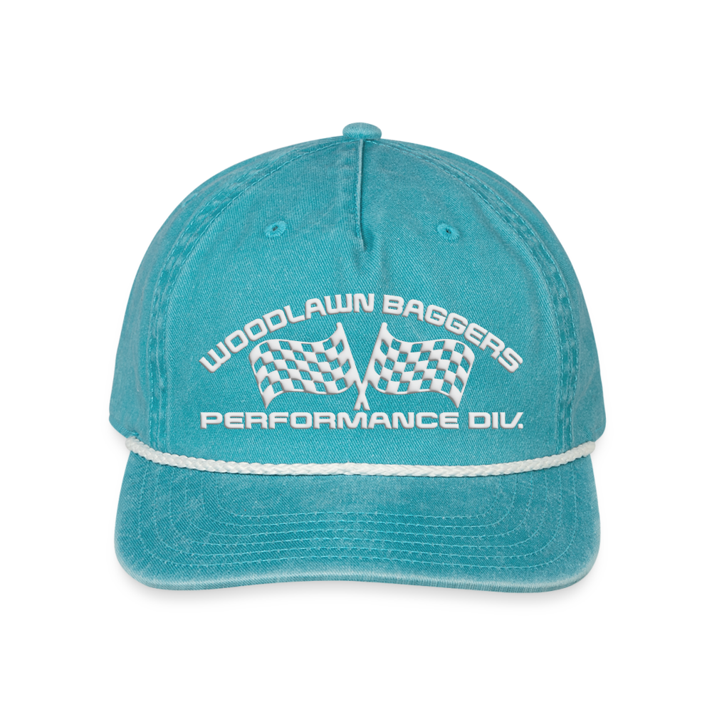 Woodlawn White Label Vintage Washed Rope Hat - faded turquoise