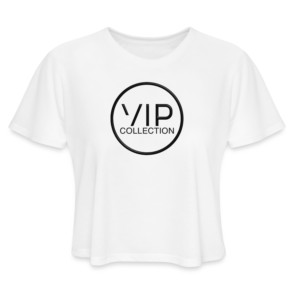 VIP Black Label Women's Cropped T-Shirt - white