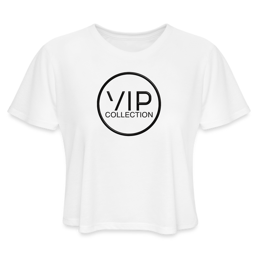 VIP Black Label Women's Cropped T-Shirt - white