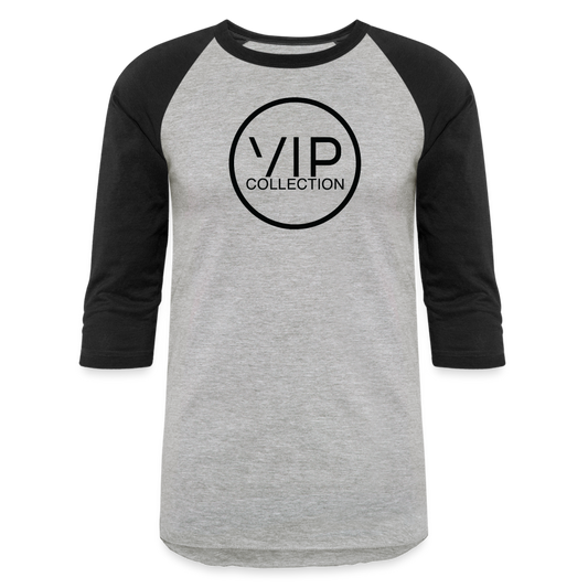 VIP Black Label 3/4 Baseball T-Shirt - heather gray/black