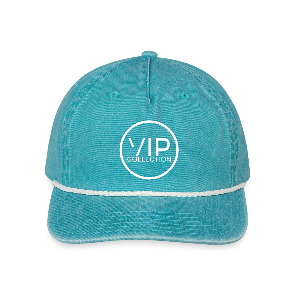 VIP White Label Vintage Washed Rope Hat - faded turquoise