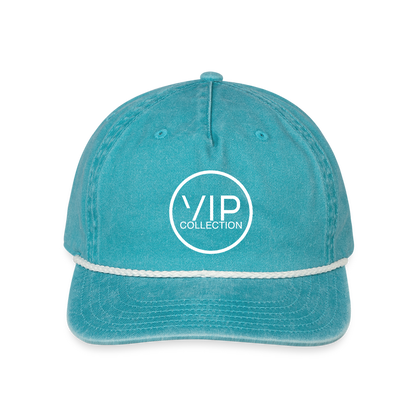 VIP White Label Vintage Washed Rope Hat - faded turquoise