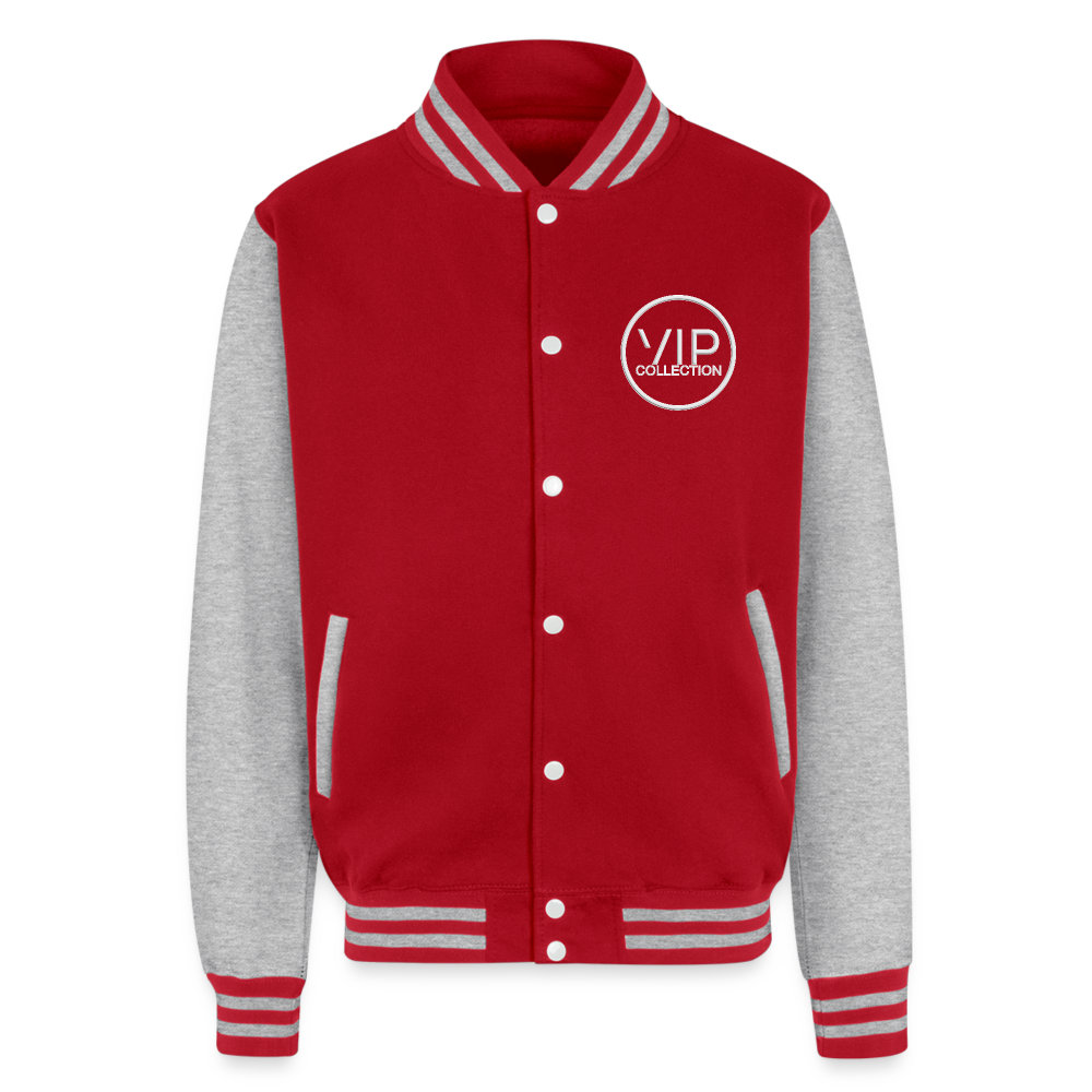 VIP White Label Letterman Jacket - red/heather grey