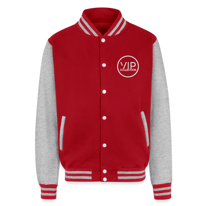 VIP White Label Letterman Jacket - red/heather grey