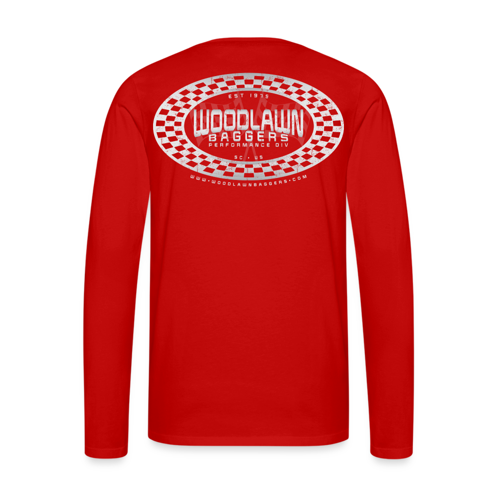 Woodlawn White Label Oval Long Sleeve T-Shirt - red