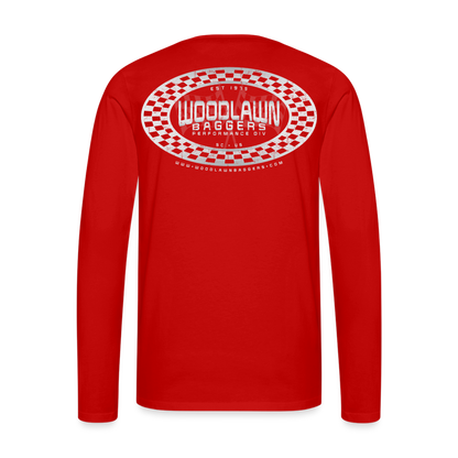 Woodlawn White Label Oval Long Sleeve T-Shirt - red